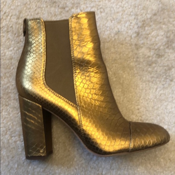 Gold Sam Edelman Gold Snake Bootie - Picture 5 of 11